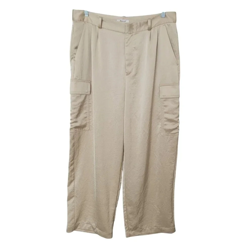 Madewell Wide Leg Pants in Tan - Picture 1 of 6